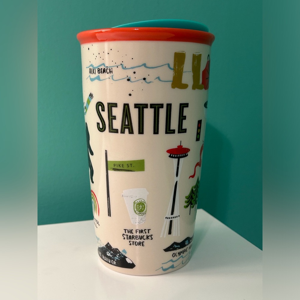 Starbucks Seattle Ceramic Tumbler with Lid